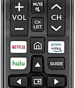 Replacement Remote Control for Samsung Smart TV Remote Control and Samsung LED LCD QLED 4K 8K UHD 3D HDTV HDR Curved Crystal Smart TV with Netflix, Prime Video, Samsung TV Plus Button 2.5