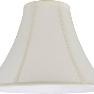 Aspen Creative 30031A Transitional Bell Shaped Spider Construction Lamp Shade in Ivory, 16" wide (6" x 16" x 12")
