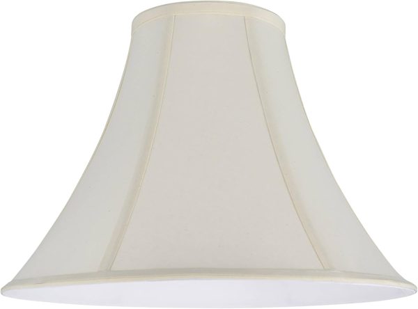 Aspen Creative 30031A Transitional Bell Shaped Spider Construction Lamp Shade in Ivory, 16" wide (6" x 16" x 12")