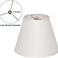 Tootoo Star Barrel White Small Lamp Shade for Table Floor Lamps Replacement, 6x10x7.5 Inch, Fabric Cloth, Spider Model (white) - Image 3