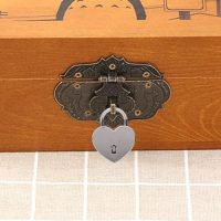 Heart Shaped Padlock, 1.8 x 2.3in Mini Metal Lock with Key for Luggage Handbag Diary Book Jewelry Box Storage Box Suitcase Handbag(Imitation Gold) - Image 5