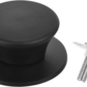 Universal Pot Lid Top Replacement Knob, Heat Resistant Silicone Pan Lid Holding Handles Knob Grips for Kitchen Cookware Lid Cover, Black
