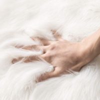 MIULEE Luxury Soft Fluffy Area Rug 3x5 Feet, Faux Fur Sheepskin Rug Decorative Plush Shaggy Carpet for Christmas Decor Bedside Sofa Floor Nursery, White - Image 5