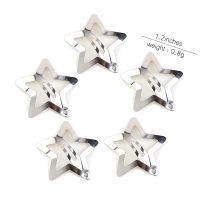 10 PCS Silver Star Snap Hair Clips No Slip Metal Hair Clips Small Snap Hair Barrettes Hairpins for Thick Hair Women Young - Image 2