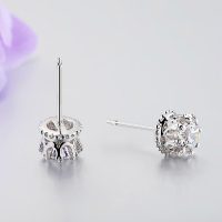 Exquisite Cubic Zirconia Stud Earrings for Women Fashion Contracted Jewelry - Image 2