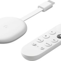 Google Chromecast with Google TV - Streaming Entertainment with Voice Search - Watch Movies, Shows, and Live TV in 4K HDR Streaming Media Player - Includes Pouch and Cleaning Cloth - Snow - Image 2