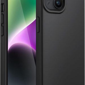 JETech Silicone Case for iPhone 14 6.1-Inch, Silky-Soft Touch Full-Body Protective Phone Case, Shockproof Cover with Microfiber Lining (Black)