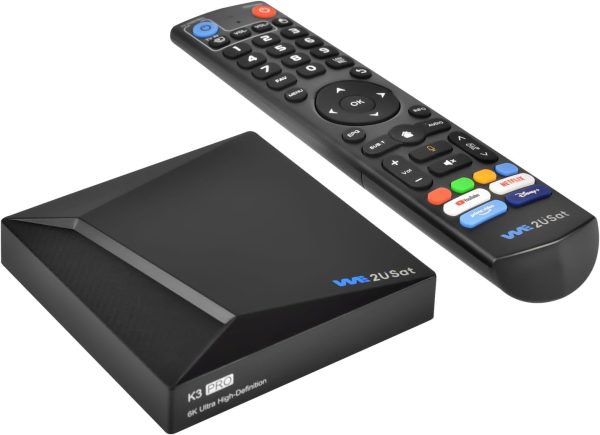 We2uSat K3 PRO 6K HDR Streaming Media Player – Quad-Core, 4 GB RAM, 32 GB Storage, Wi-Fi 6 & HDMI 2.0, 2025 Version5 PRO