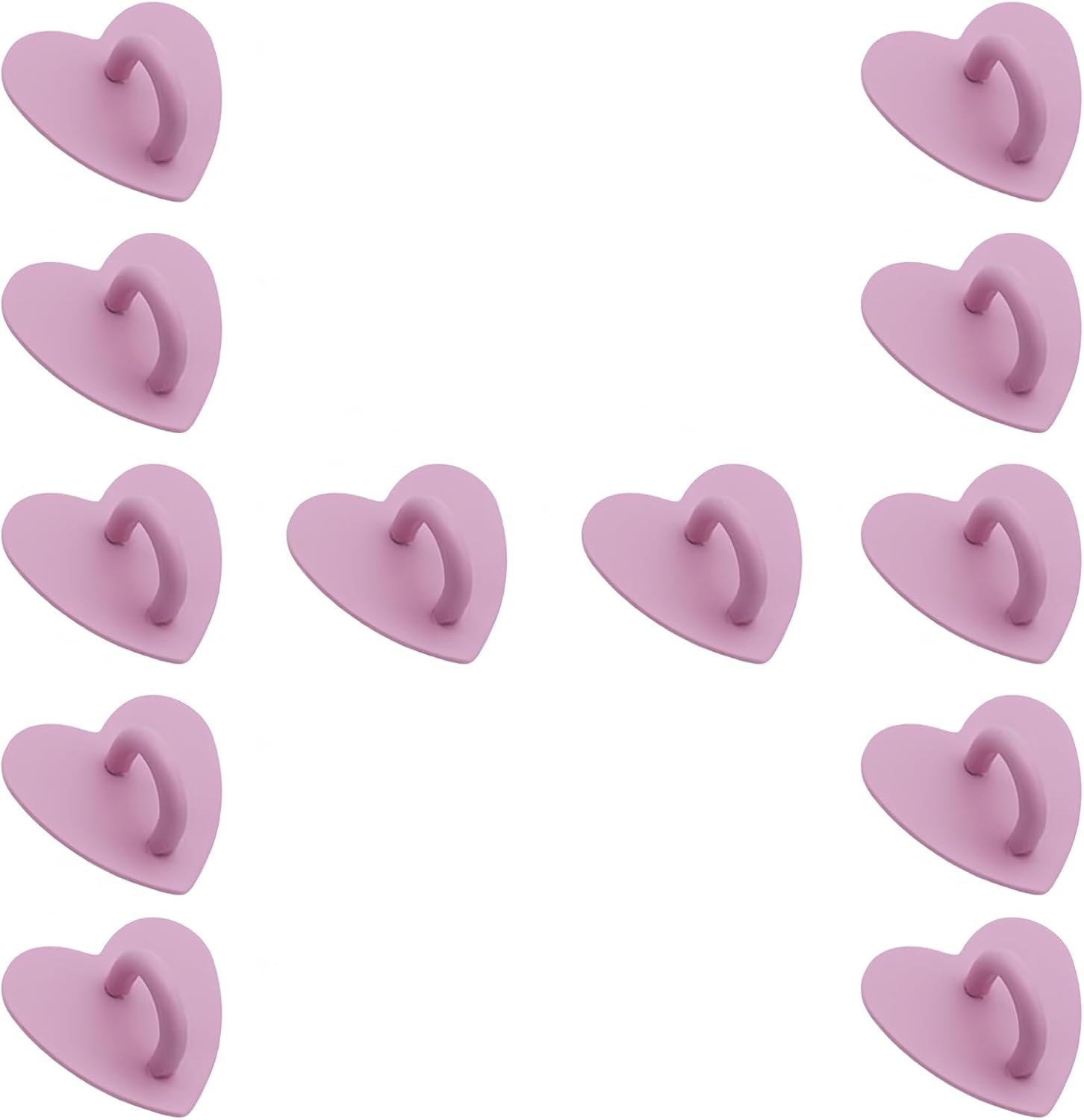 12 Pcs Metal Phone Finger Grip Hook Adhesive Heart Shaped Phone Charm Hook Smartphones Accessories Charm Loop Stand Keychain Ring Smartphones Holder Heart Pad Ring for DIY Hanging Supplies (Pink)
