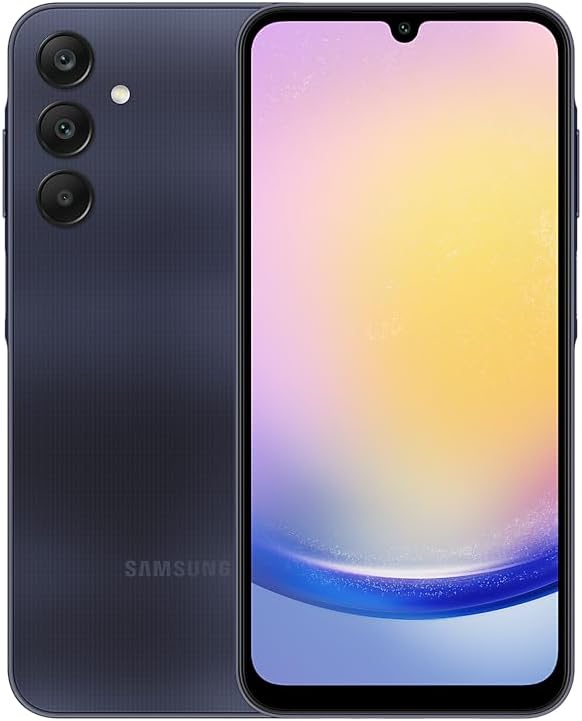 Samsung Galaxy A25 5G A256E 128GB Dual-SIM GSM Unlocked Android Smartphone (Latin Variant/US Compatible LTE) – Blue Black