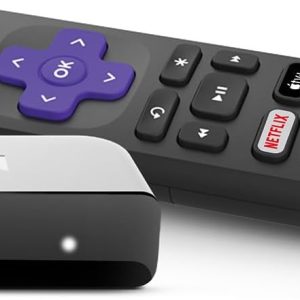 Roku 3920RW-SW 4K/HDR Streaming Media Player with Premium High Speed HDMI Cable and Simple Remote