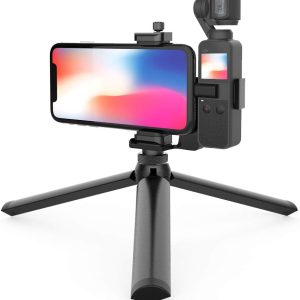 Smatree OSMO Pocket 2 Phone Holder Set Expansion Accessories with 1/4" Thread Screw and Tripod Compatible with DJI OSMO Pocket 2/ OSMO Pocket and Smartphone