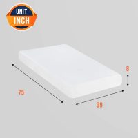 FDW | 8 Inch Twin Mattress | Medium Firm | Gel Memory Foam Mattress | White | Bed in a Box, CertiPUR-US Certified | Pressure Relief, Cooling Ventilated Foam | Washable Removable Cover - Image 7