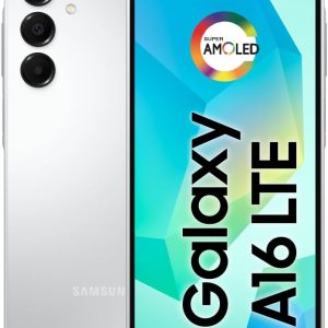 SAMSUNG Galaxy A16 4G Dual SIM (128GB, 2025) 6.7" 90Hz AMOLED, Splash Resistant, 8Core, 50MP Camera (Factory Unlocked International Model for GSM, Global) A165M/DS (25W Fast Charger Bundle, Grey)