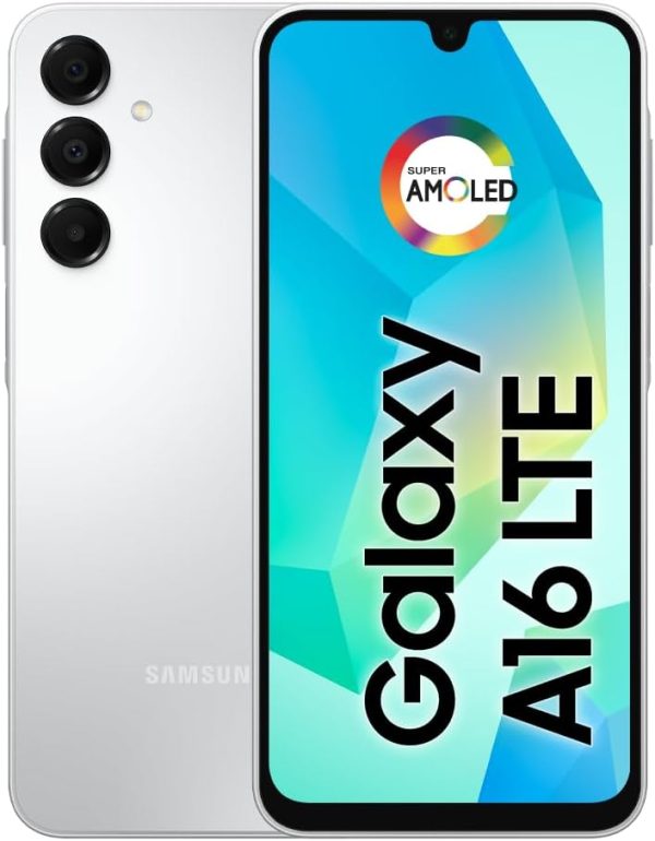 SAMSUNG Galaxy A16 4G Dual SIM (128GB, 2025) 6.7" 90Hz AMOLED, Splash Resistant, 8Core, 50MP Camera (Factory Unlocked International Model for GSM, Global) A165M/DS (25W Fast Charger Bundle, Grey)