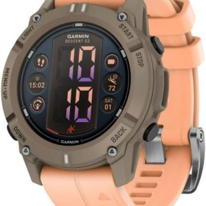 Garmin® Descent™ G2, Watch-Style Dive Computer, Bright AMOLED Display, Multiple Dive Modes, Health and Wellness Features, Paloma with Shell Pink Band