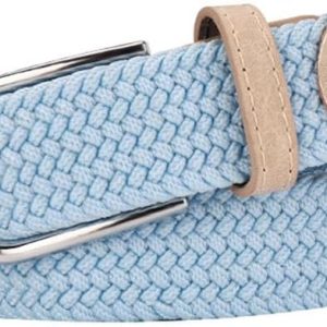 Belt for Women Elastic Woven Golf Belts Casual Braided Stretch Multicolored Adjustable Belt for Men and Women