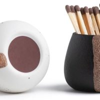 Ceramic Match Holders with Striker - Set of 2 - Candle Accessories - Candle Lover Gifts - Housewarming Gift - Matches NOT included - Image 2