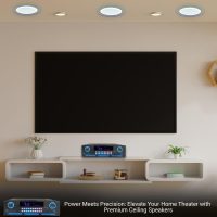 Home Theater Sound System Kit - 2000 Watts Bluetooth Amplifier w/ 6 Qty of 8" Framed Ceiling Speakers 300 W Each, 300 ft Speaker Wire & Remote for Home, Bar, Office, Restaurant by Technical Pro - Image 8