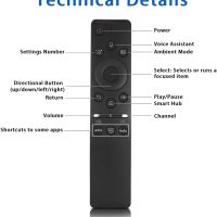 Generic Univeral TV Remote Replacement for (Samsung)-Smart TV Remote Control, with Voice Function Univeral for All Samsung-TVs, Netflix/Prime-Video and Hulu Shortcut Buttons - Image 3