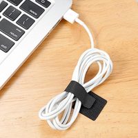 Hook and Loop Cable Ties Self Adhesive Car Desk Cable Ties Hook and Loop Strap Sticky Cord Organizer Cable Clip Household & Office Essentials(Black) - Image 4