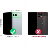 TJS Compatible with T-Mobile Revvl 8 TMRV085G Case, Dual Layer Premium Tough Lined Design Hybrid Shockproof Heavy Duty Phone Case Cover (Blue) - Image 2