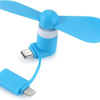 Mini Cell Phone Fan 2-in-1 Fan Compatible for iPhone, iPad, Android Smartphone,Tablet - Colorful and Powerful- Cell Phone Summer Accessories (6-Pack) - Image 2