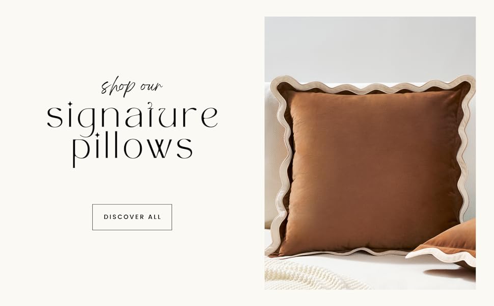 scalloped edge velvet pillows set of two