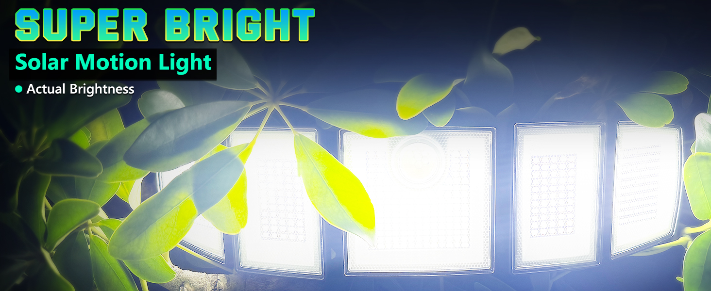MDCMDCM Solar Flood Lights Outdoor Waterproof Motion Sensor