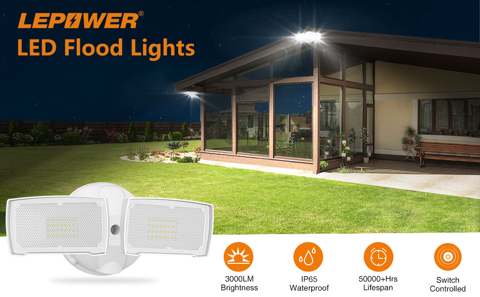 Flood Light Outdoor LED flood light Switch Controlled Security Light