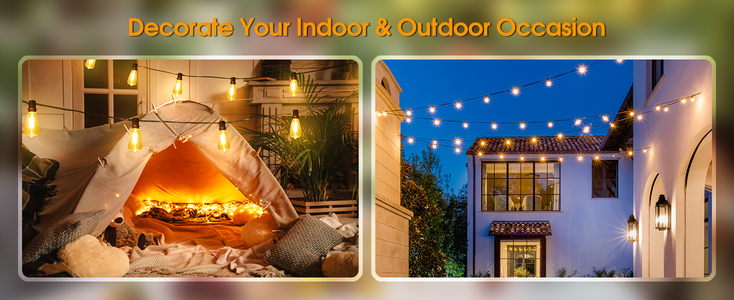 clear edison bulb string lights  decorative