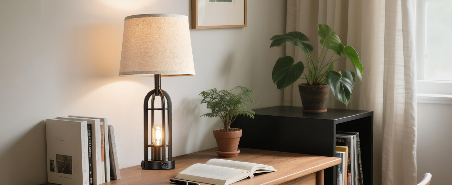 farmhouse table lamps set of 2