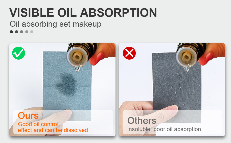 viisible oil absorbtion