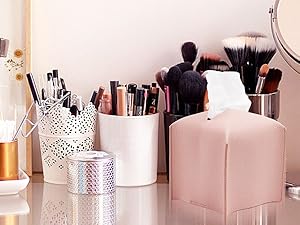PU leather tissue box holder