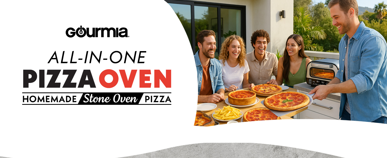 Gourmia All in One Pizza Oven Large Capacity Pizza Cooker