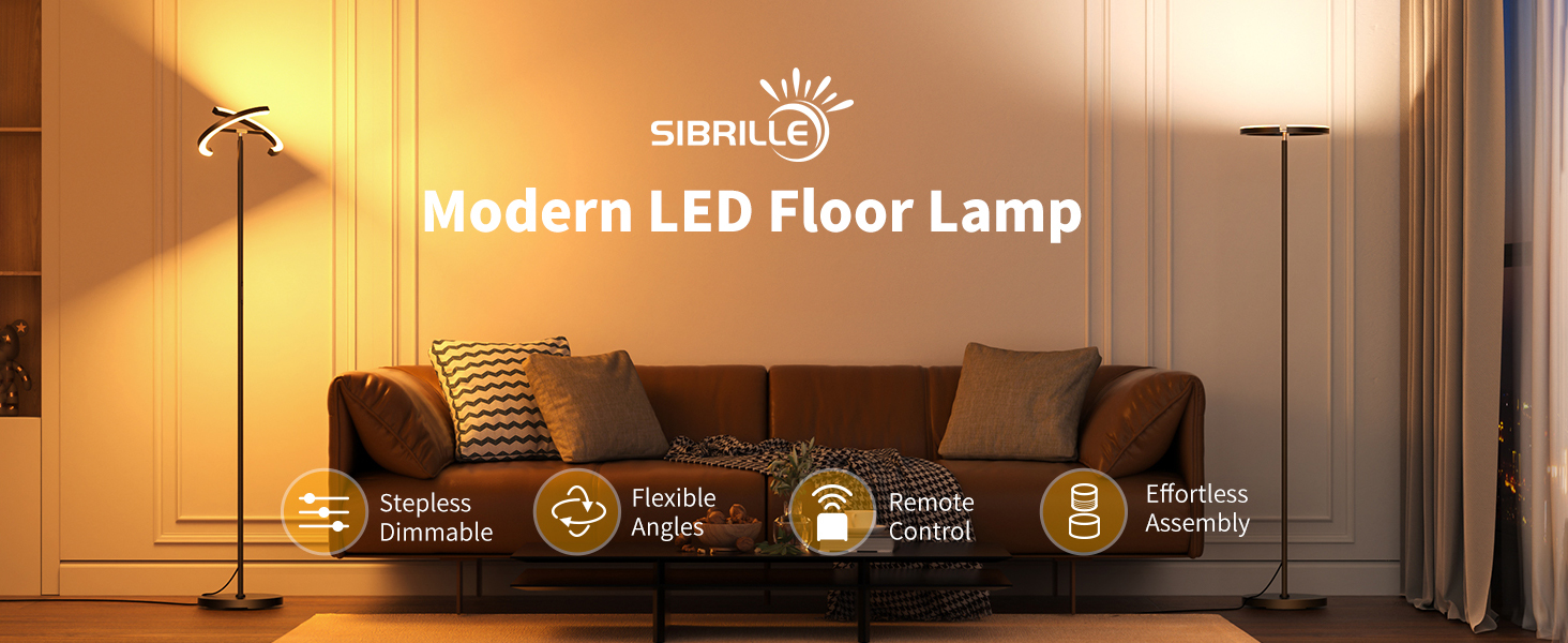 Bright Stepless Dimmable LED Floor Lamp