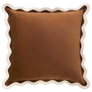 wavy scalloped velvet throw pillow covers