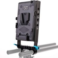 V-Mount Lock Battery Plate Power Supply Splitter Adapter with 15mm Rod Clamp + LP-E6 Dummy Battery for BMPCC 4K/6K、DSLR RED Cameras、Camcorders、Canon 5D2/5D3/5D4/6D/6D2/7D/7D2/70D/80D/5DSR - Image 6