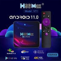 Smart TV Box 4G+64GB H96 Max Android 11.0 RK3318 Quad-Core with 2.4G WiFi 4K Ultra HD H.265 Streaming Media Player - Image 2