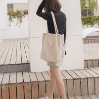 Canvas Tote Bag for Women Large Capacity Tote Bag with Inner Pockets Durable Stylish Reusablee Work Beach Travel Shopping - Image 5