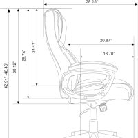 Realspace® Fennington Bonded Leather High-Back Chair, Black - Image 7