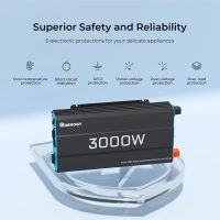 Renogy Inverter P2 3000W Pure Sine Wave Inverter 12V DC to 120V AC Converter for Home, RV, Truck, Camping, Trailer, with Wired Remote Controller, Support Li, AGM, SLD, GEL, FLD Batteries - Image 6
