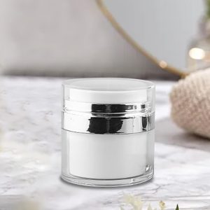 Refillable Airless Pump Cream Jar Travel Container for Lotion and Cream Leakproof Cosmetic Dispenser