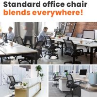 NEO CHAIR Office Desk Computer Chair Ergonomic Mesh Gaming Mid Back Seat with Comfy Lumbar Support Adjustable Height Swivel for Home Task (Black) - Image 7