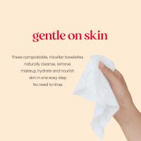 Burt’s Bees Micellar Rose Water Facial Towelettes, 100% Plant Based Cloth; 99% Natural Origin; Remove Makeup, Cleanse, Hydrate; No Greasy, Oily Residue; All Skin Types (Pack May Vary) - Image 5