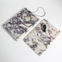 Real Luxurious Natural Marble Vanity Tray Genuine Marble Storage Tray for Home Decor Stone Tray for Bathroom/Kitchen/Vanity/Dresser Non-Resin/Non-Ceramic/Viola Tablet Set - Image 5