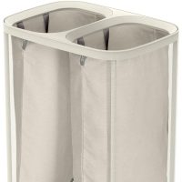 Joseph Joseph Tota 90 liter/23.8 gallon Laundry Hamper Separation Basket with lid, 2 Removable Washing Bags with Handles - Ecru - Image 6