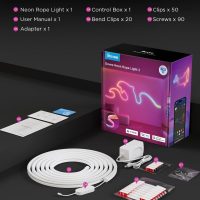 Govee RGBIC Neon Lights, LED Smart Neon Rope Light 2 Works with Matter, Alexa, Google Assistant, Custom DIY Neon Strip Lights for Bedroom and Holiday Decor, Softer Material, 32.8ft, White - Image 9