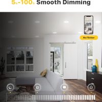 Ensenior 12 Pack 6 Inch LED Recessed Ceiling Light, Dimmable, 6000K Clear White, 1050LM 12W 120V, High Brightness Canless Wafer Downlight - ETL&FCC&IC - Image 4