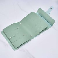 Stud Earring Organizer - 1Pcs Earring Holder With Foldable Book Design, Portable Leather Travel Case - Image 3